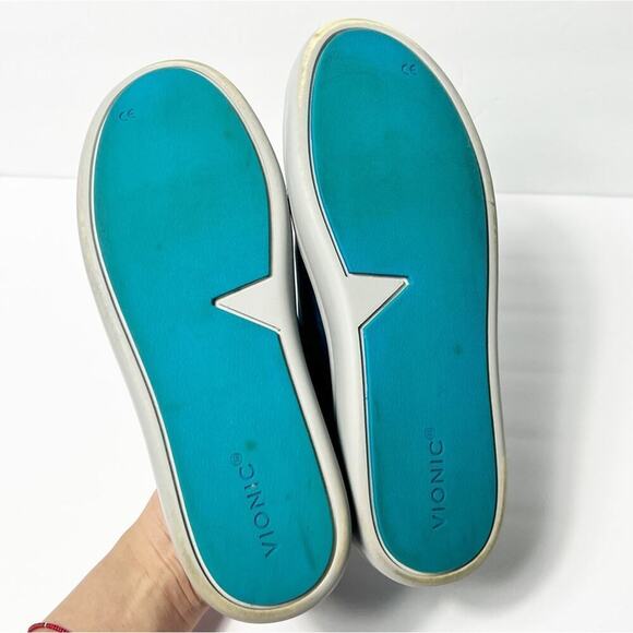 VIONIC  WOMENS PAISLEY LACE UP SNEAKER NAVY SHOES SIZE 8 - Picture 8 of 8